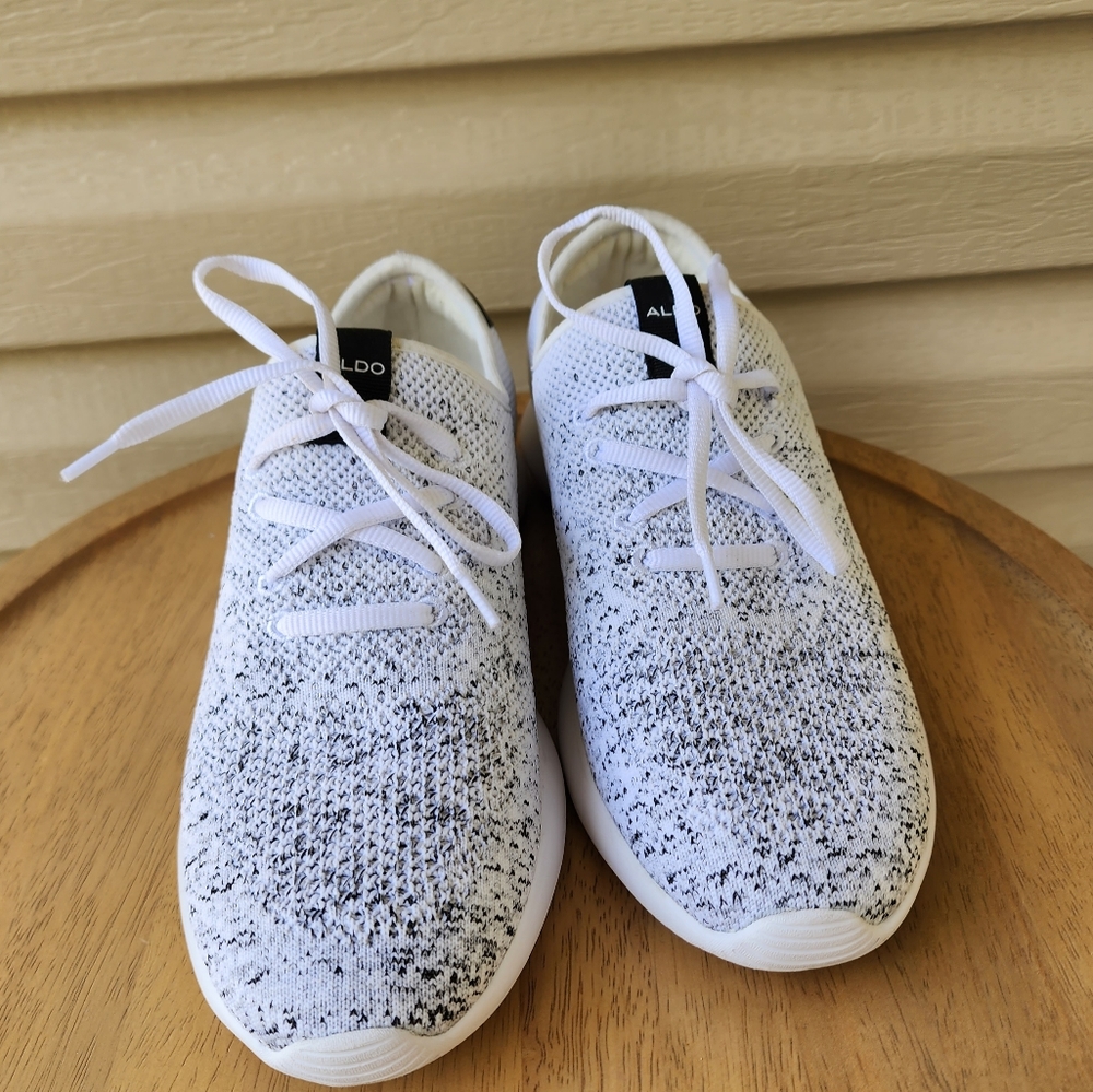 Aldo women's white and black sneakers size 8 - Picture 3 of 10